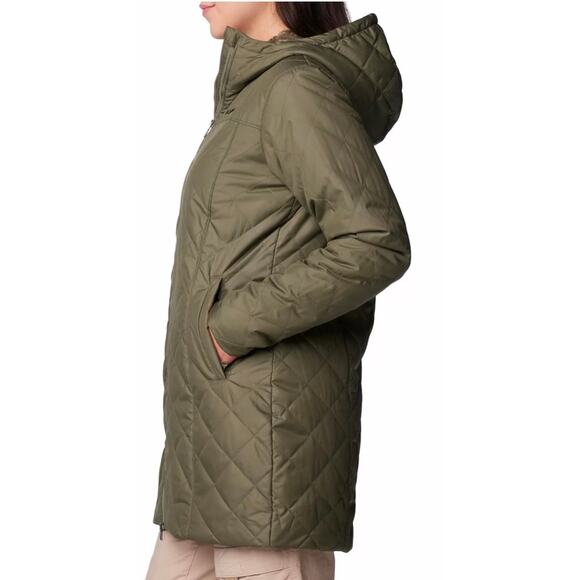 Women's Columbia Copper Crest™ Quilted Long Jacket NWT MARIONBERRY SIZE XS - Picture 3 of 11